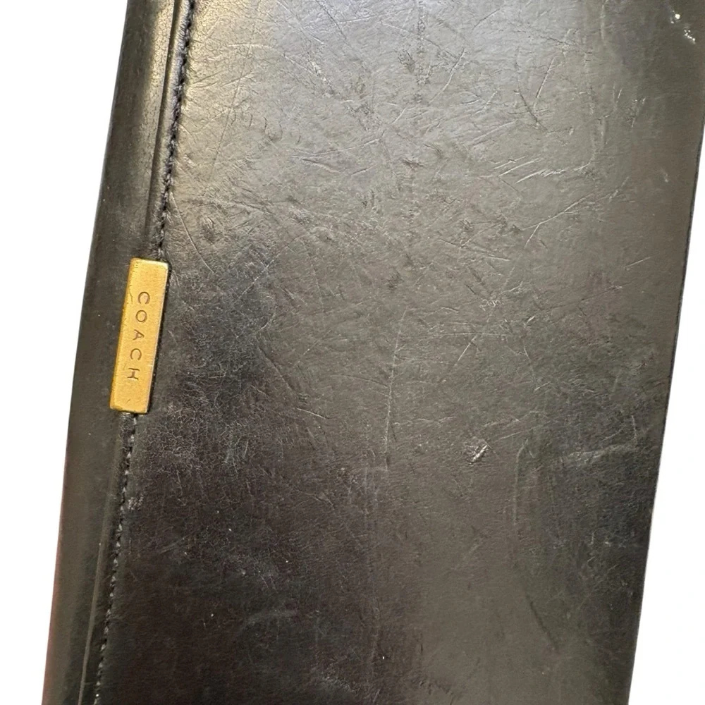 Coach vintage black Leather clutch Wallet